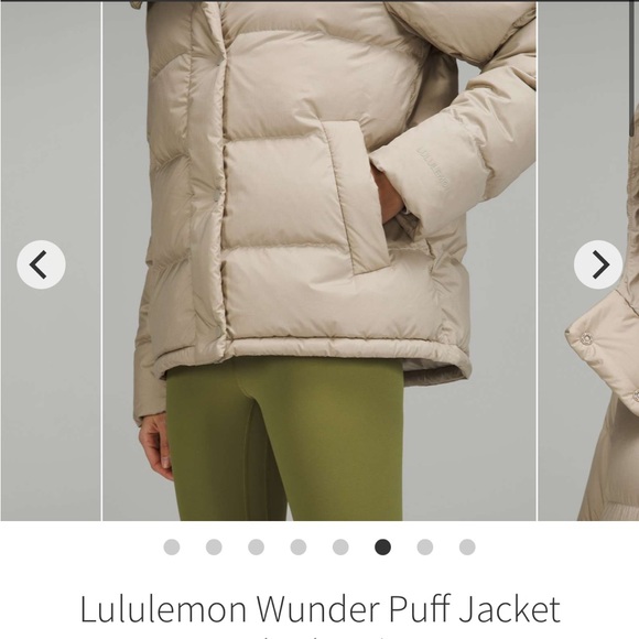 wunder puff jacket heathered raw linen size 4 lululemon nwt - Picture 13 of 16